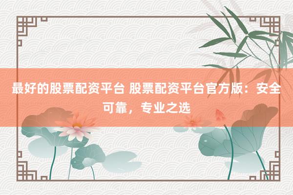 最好的股票配资平台 股票配资平台官方版：安全可靠，专业之选