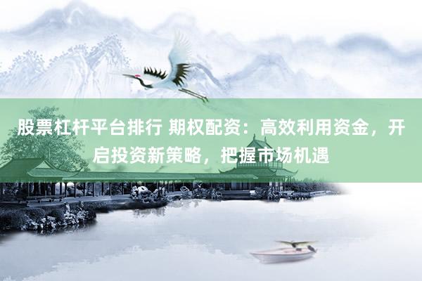 股票杠杆平台排行 期权配资：高效利用资金，开启投资新策略，把握市场机遇