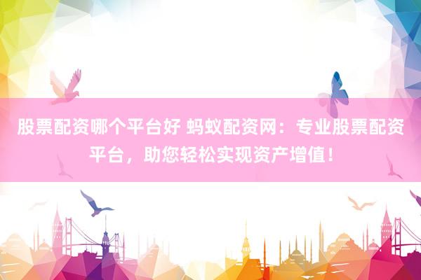 股票配资哪个平台好 蚂蚁配资网：专业股票配资平台，助您轻松实现资产增值！