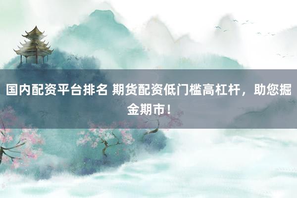 国内配资平台排名 期货配资低门槛高杠杆，助您掘金期市！