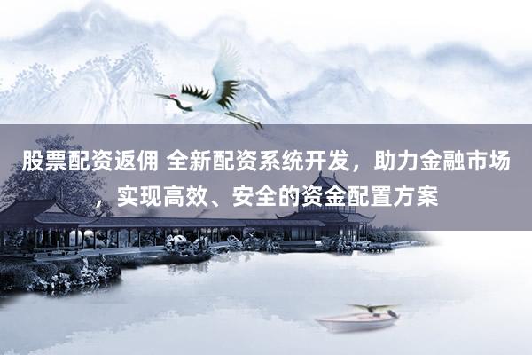 股票配资返佣 全新配资系统开发，助力金融市场，实现高效、安全的资金配置方案