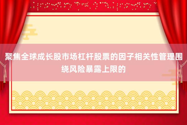 聚焦全球成长股市场杠杆股票的因子相关性管理围绕风险暴露上限的