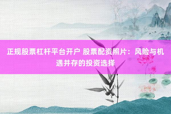 正规股票杠杆平台开户 股票配资照片：风险与机遇并存的投资选择